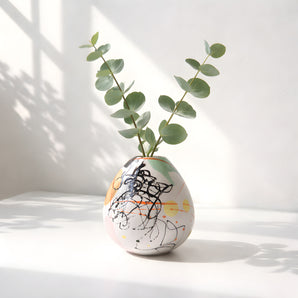 Nyhed: Håndmalet vase 9 cm