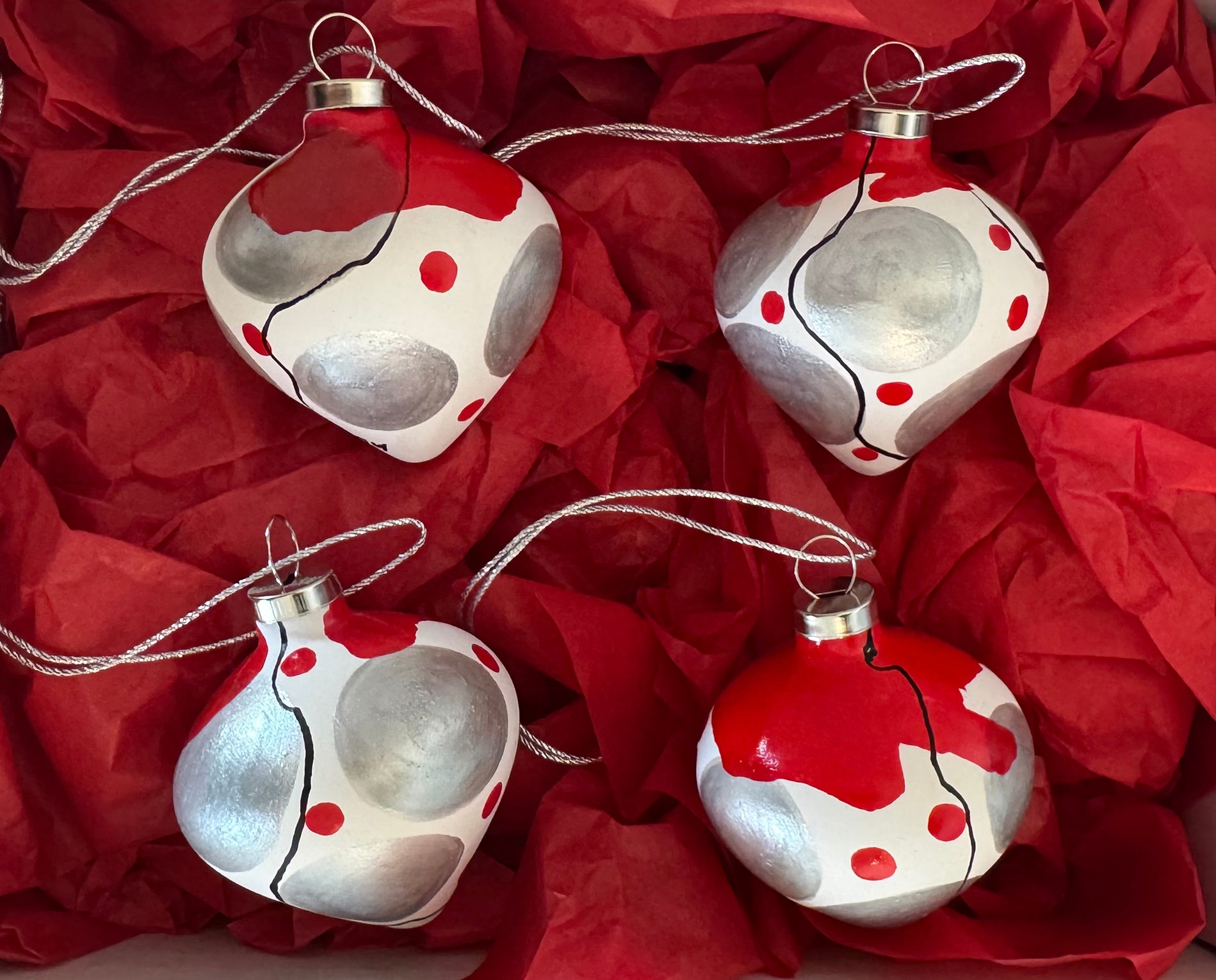 Julekugler - Æske m/4 stk.