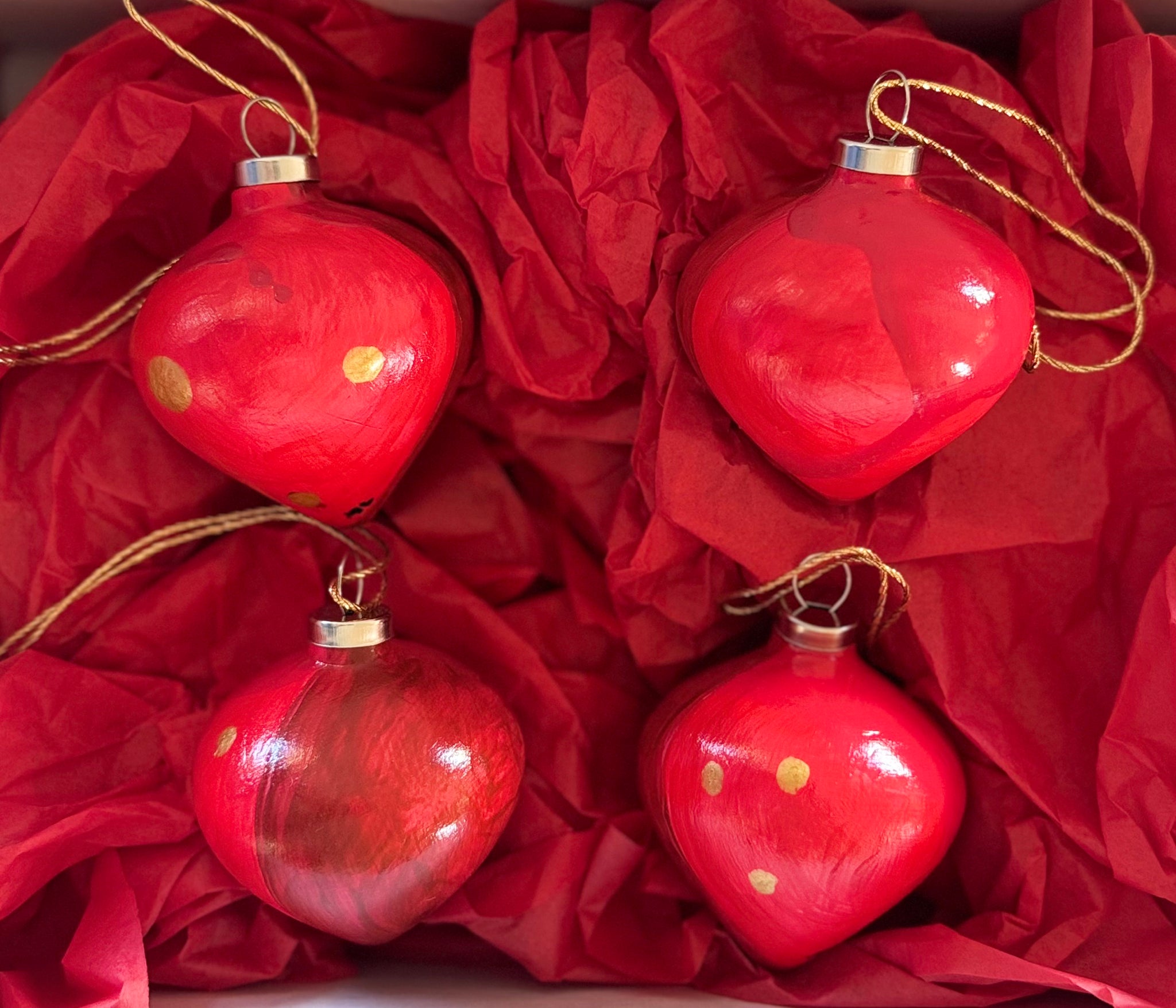 Julekugler - Æske m/4 stk.