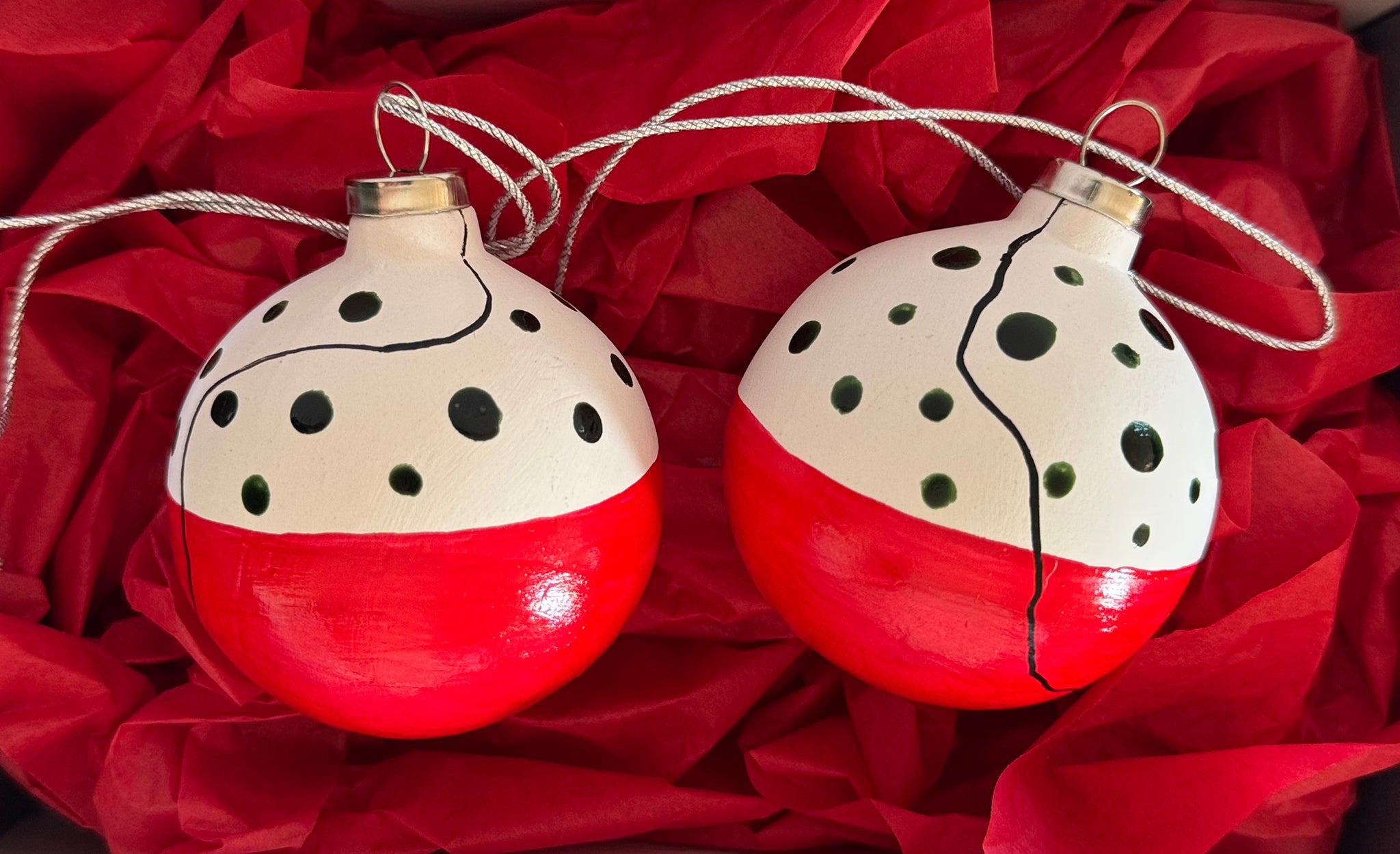 Julekugler - Æske m/2 stk.