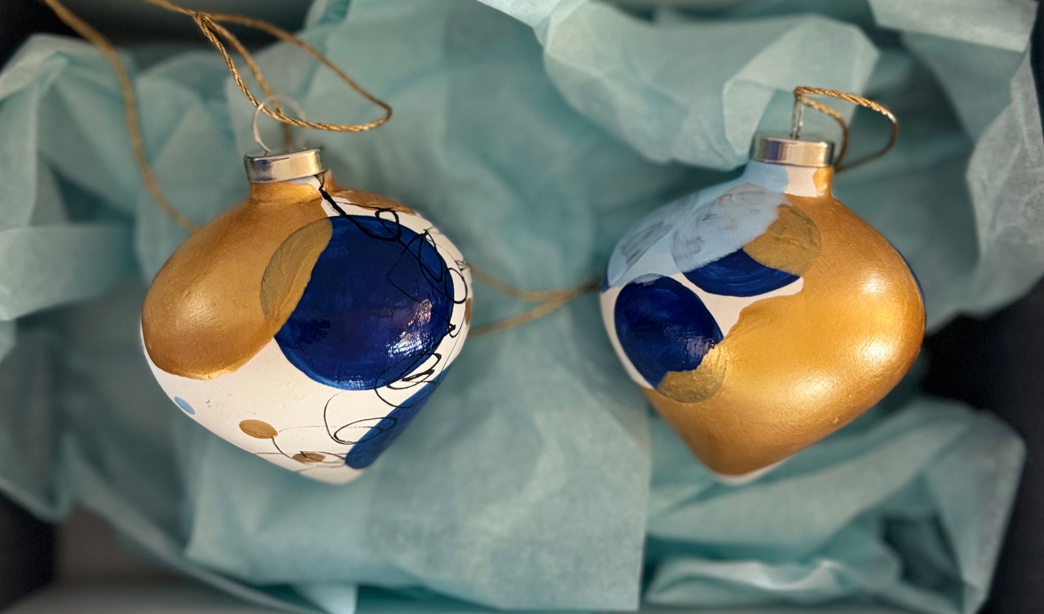 Julekugler - Æske m/2 stk.