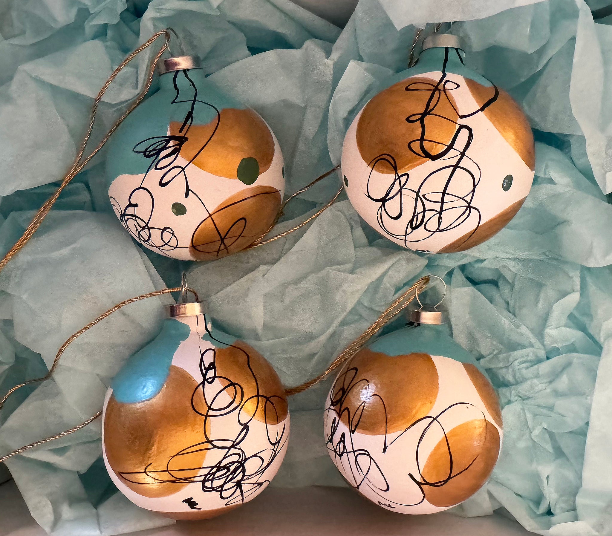 Julekugler - Æske m/4 stk.