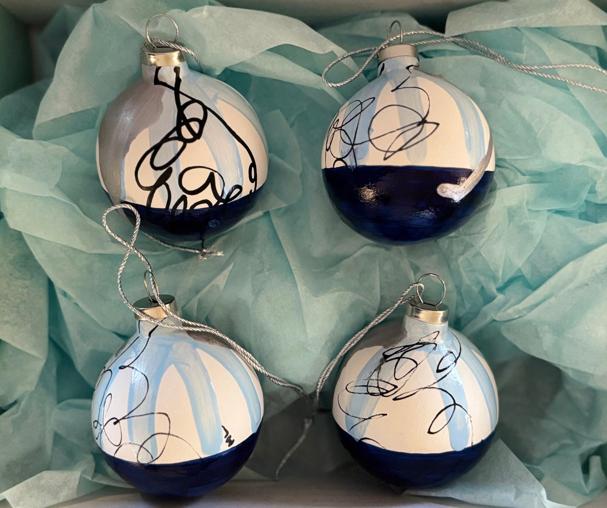 Julekugler - Æske m/4 stk.