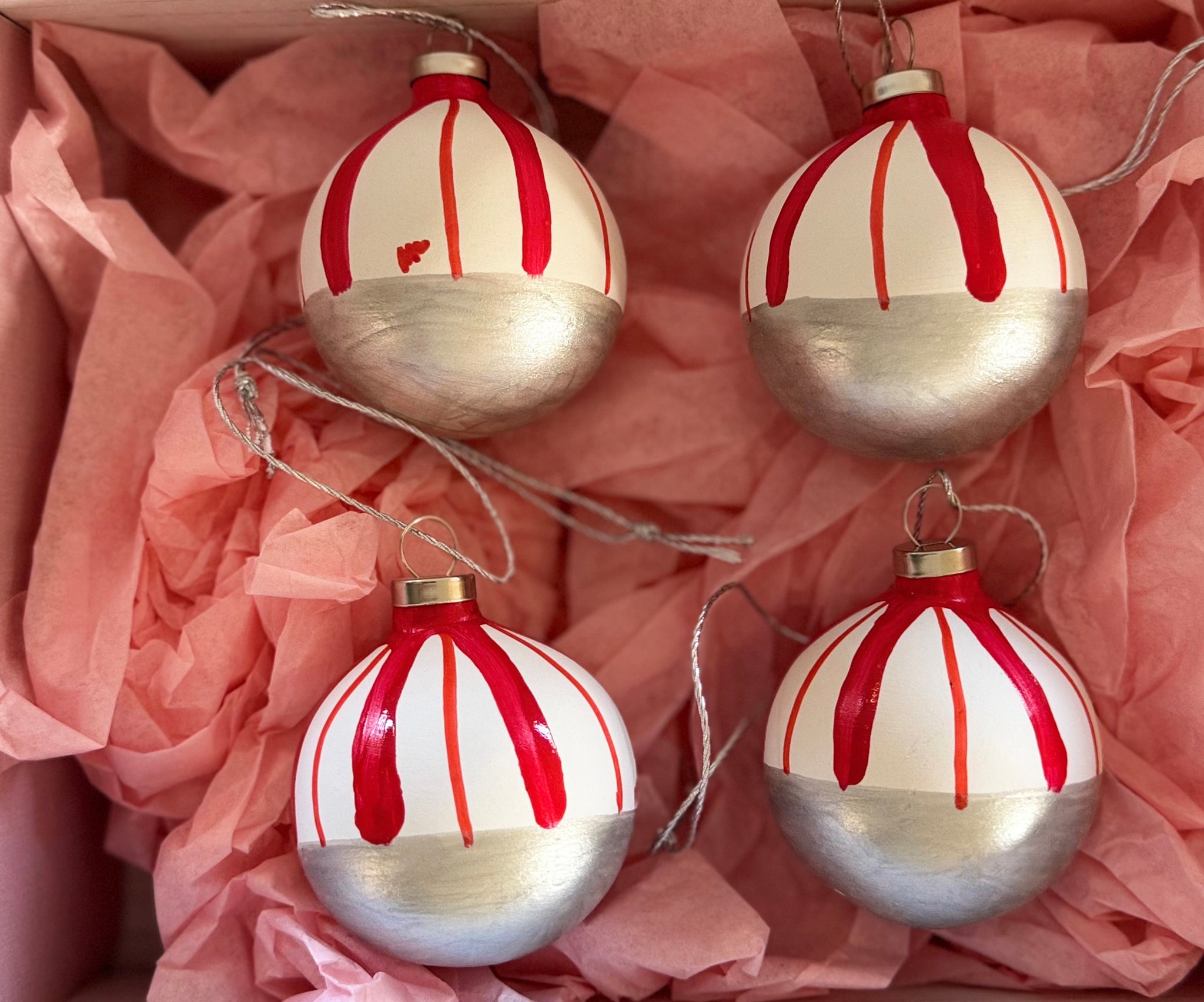 Julekugler - Æske m/4 stk.