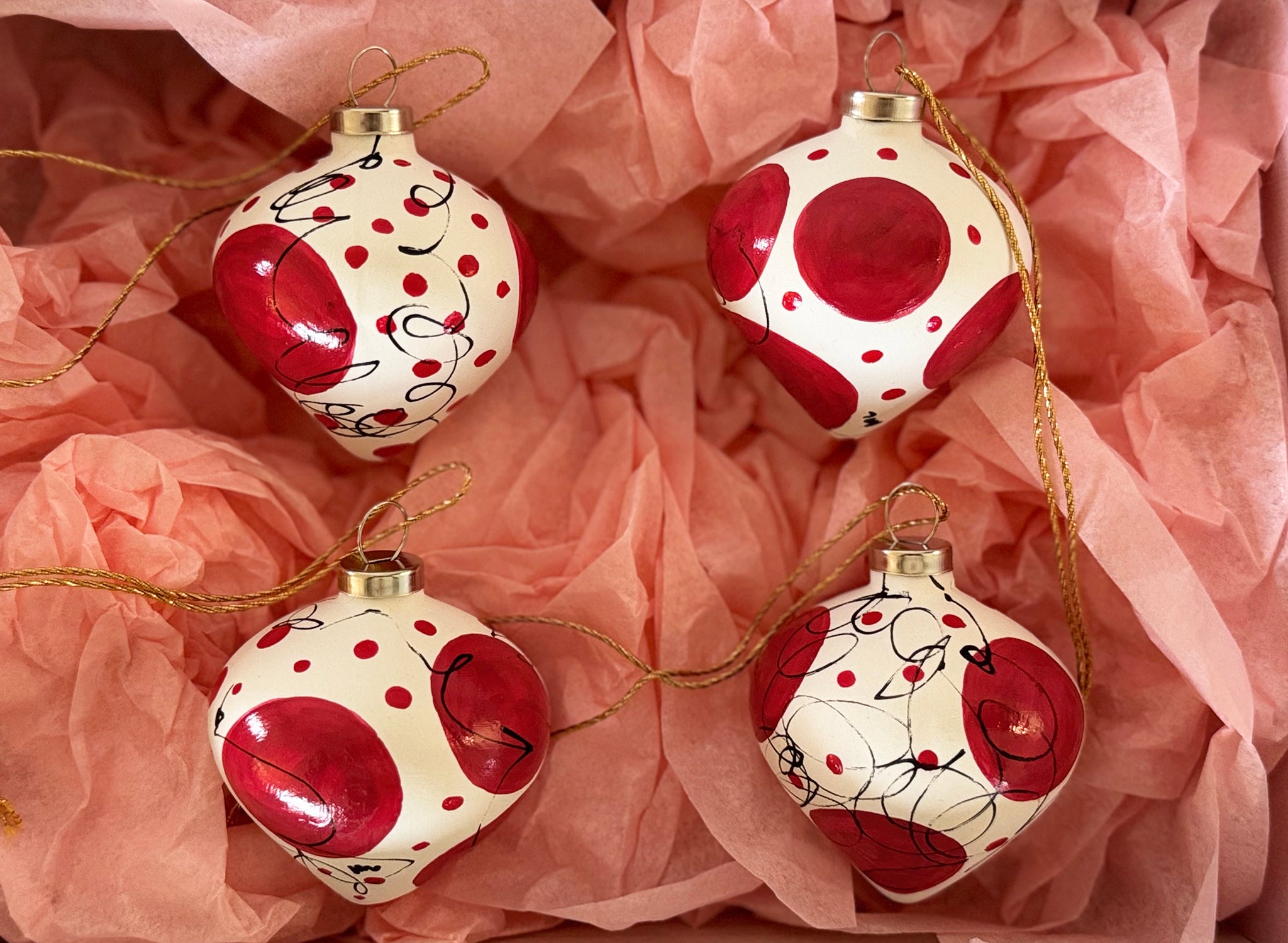 Julekugler - Æske m/4 stk.