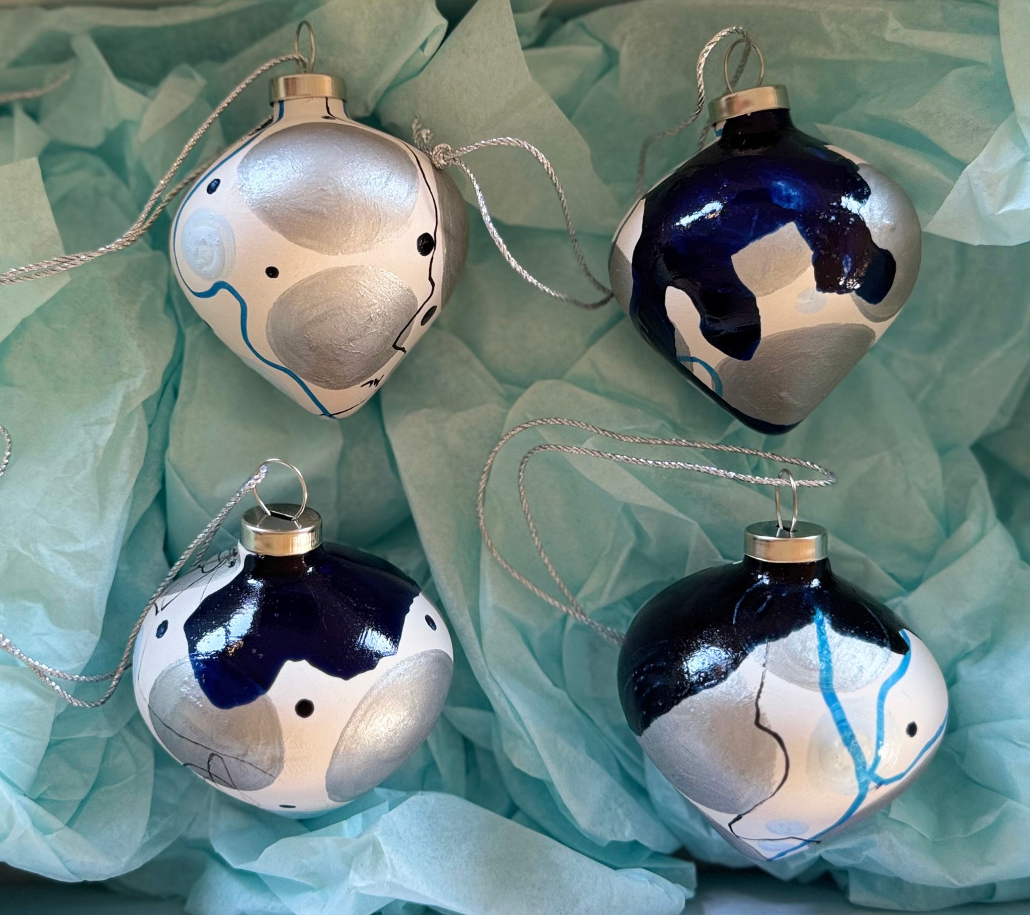 Julekugler - Æske m/4 stk.