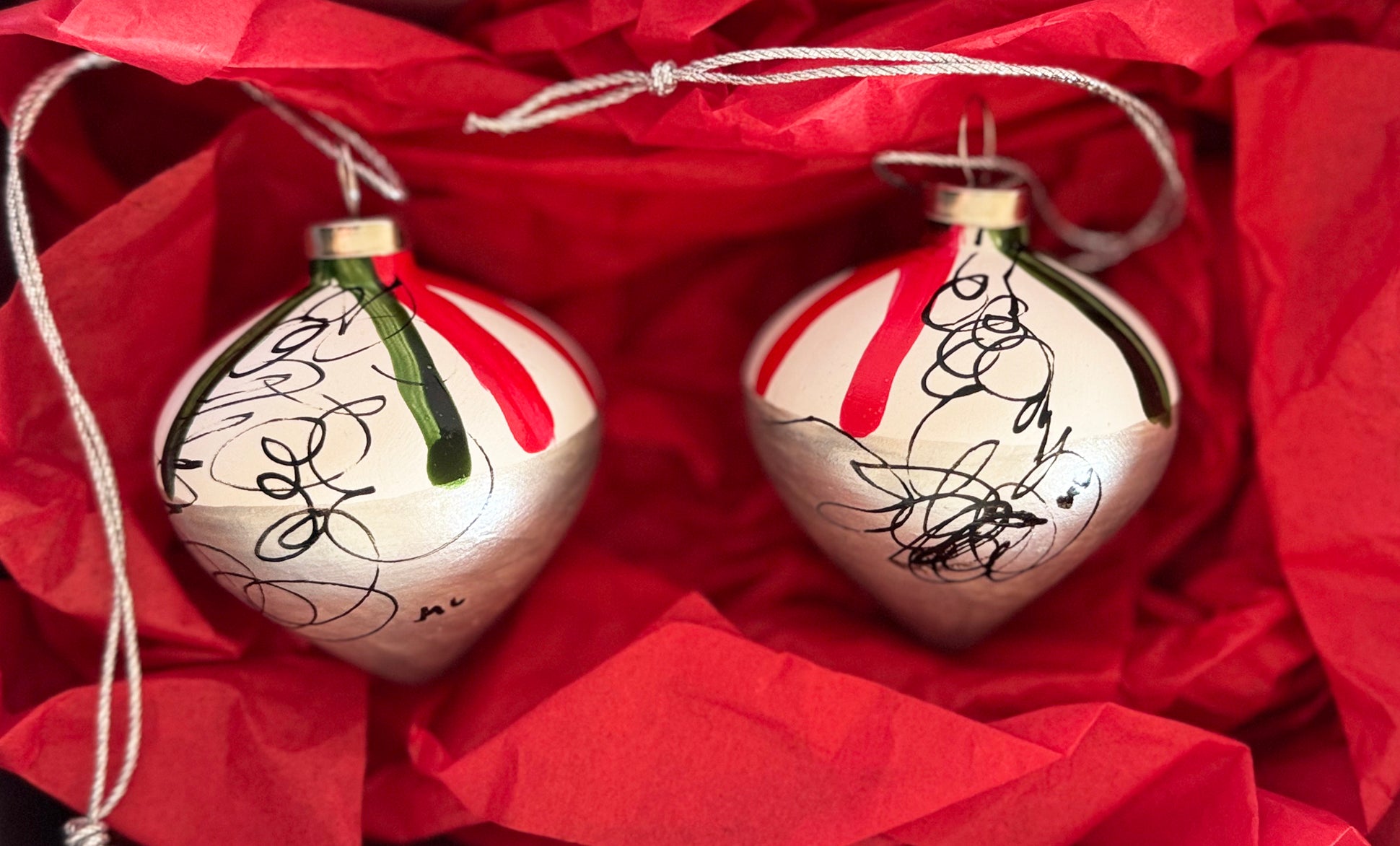 Julekugler - Æske m/2 stk.