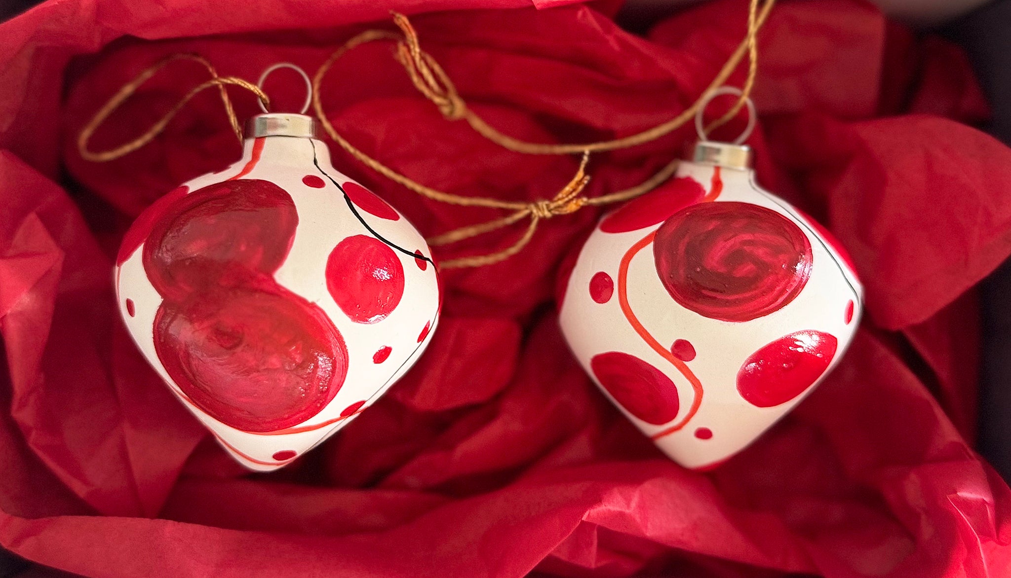 Julekugler - Æske m/2 stk.