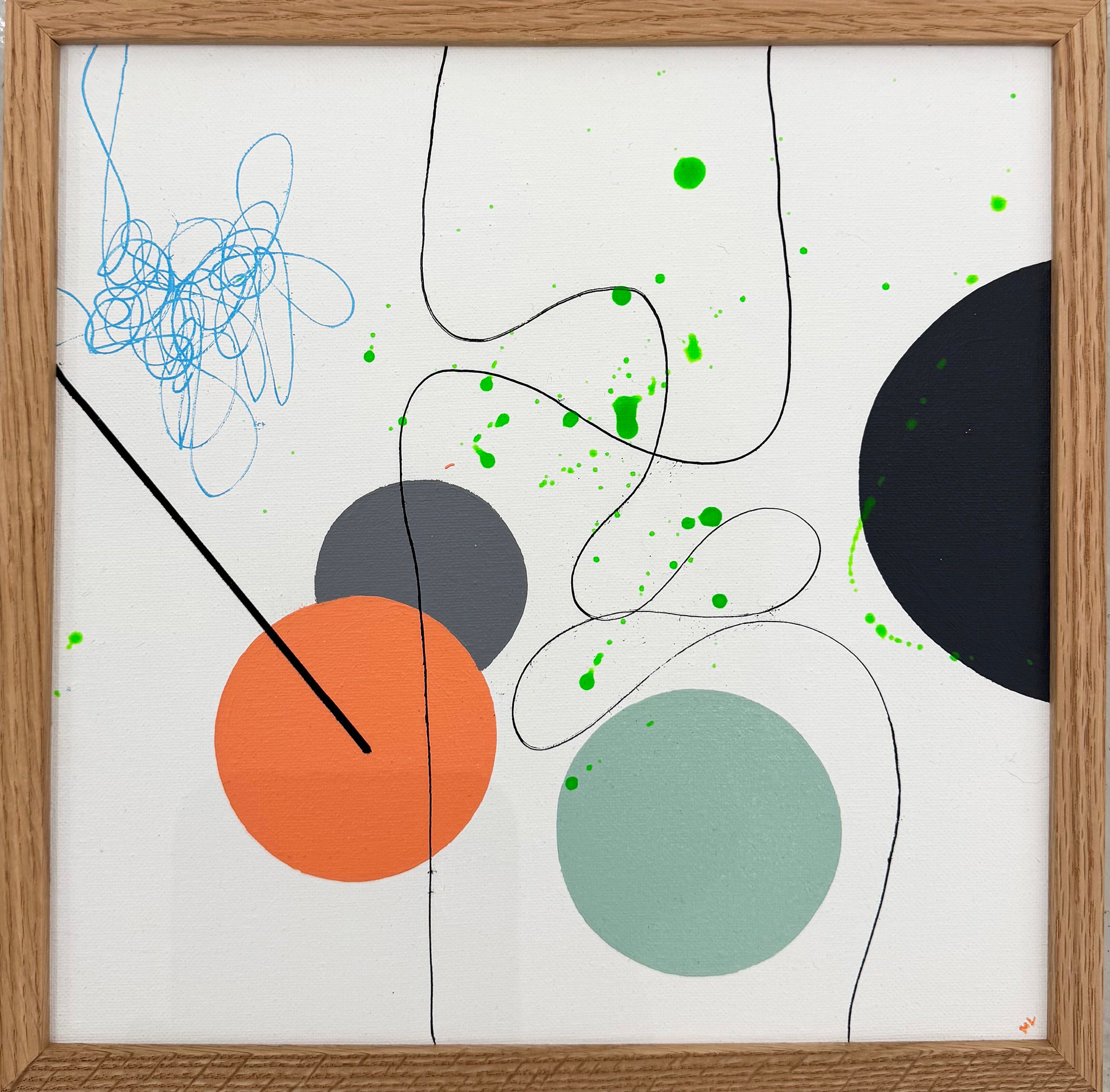 Maleri i ramme 30x30 cm