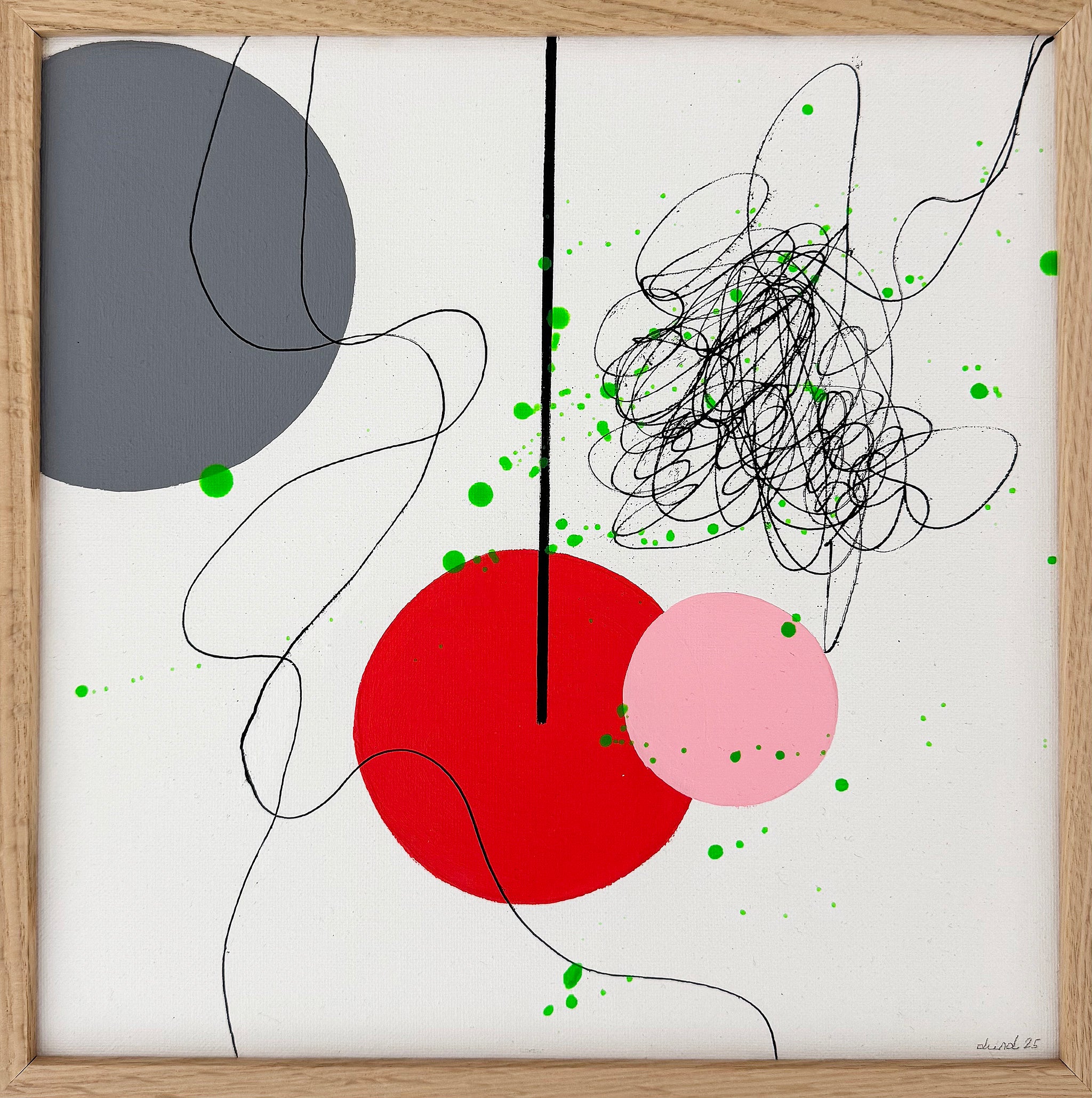 Maleri i ramme 30x30 cm