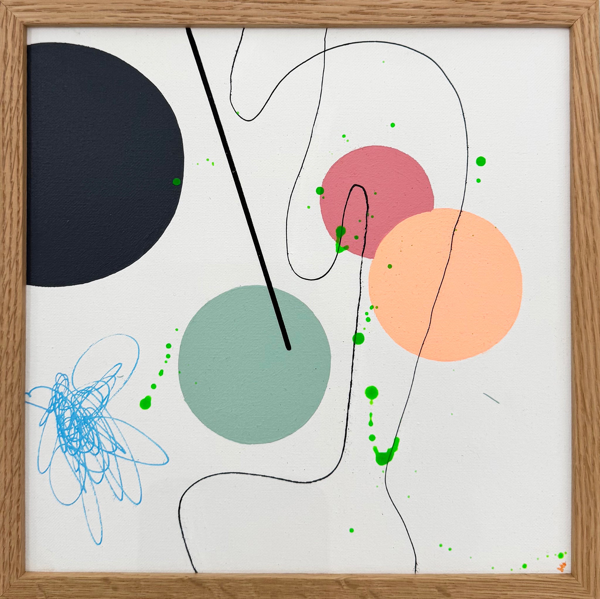 Maleri i ramme 30x30 cm