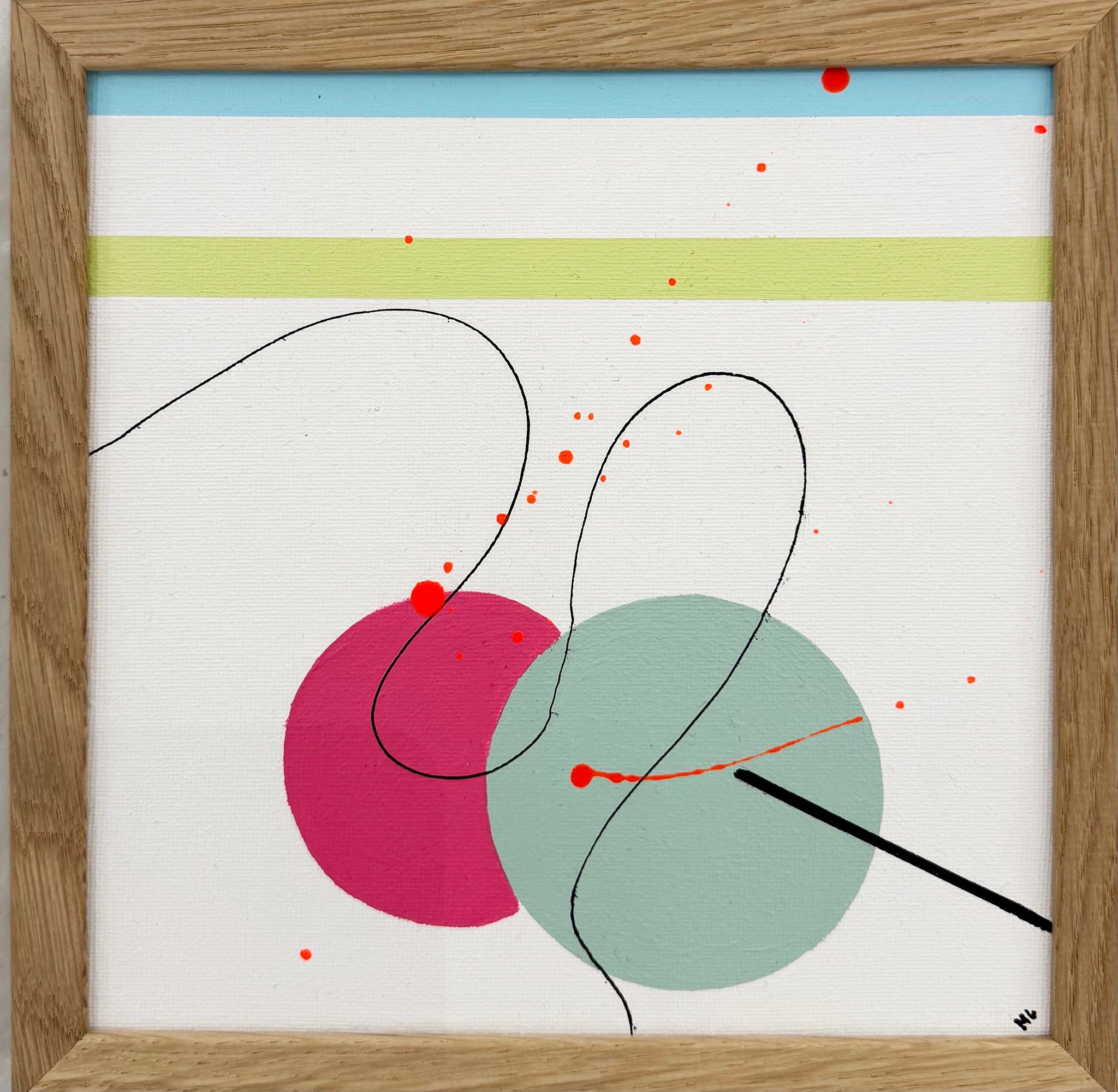 Maleri i ramme 20x20 cm