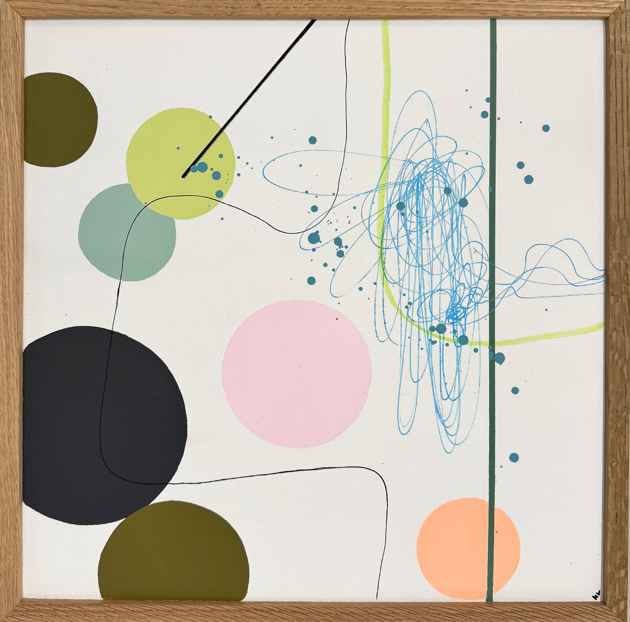 Maleri i ramme 40x40 cm