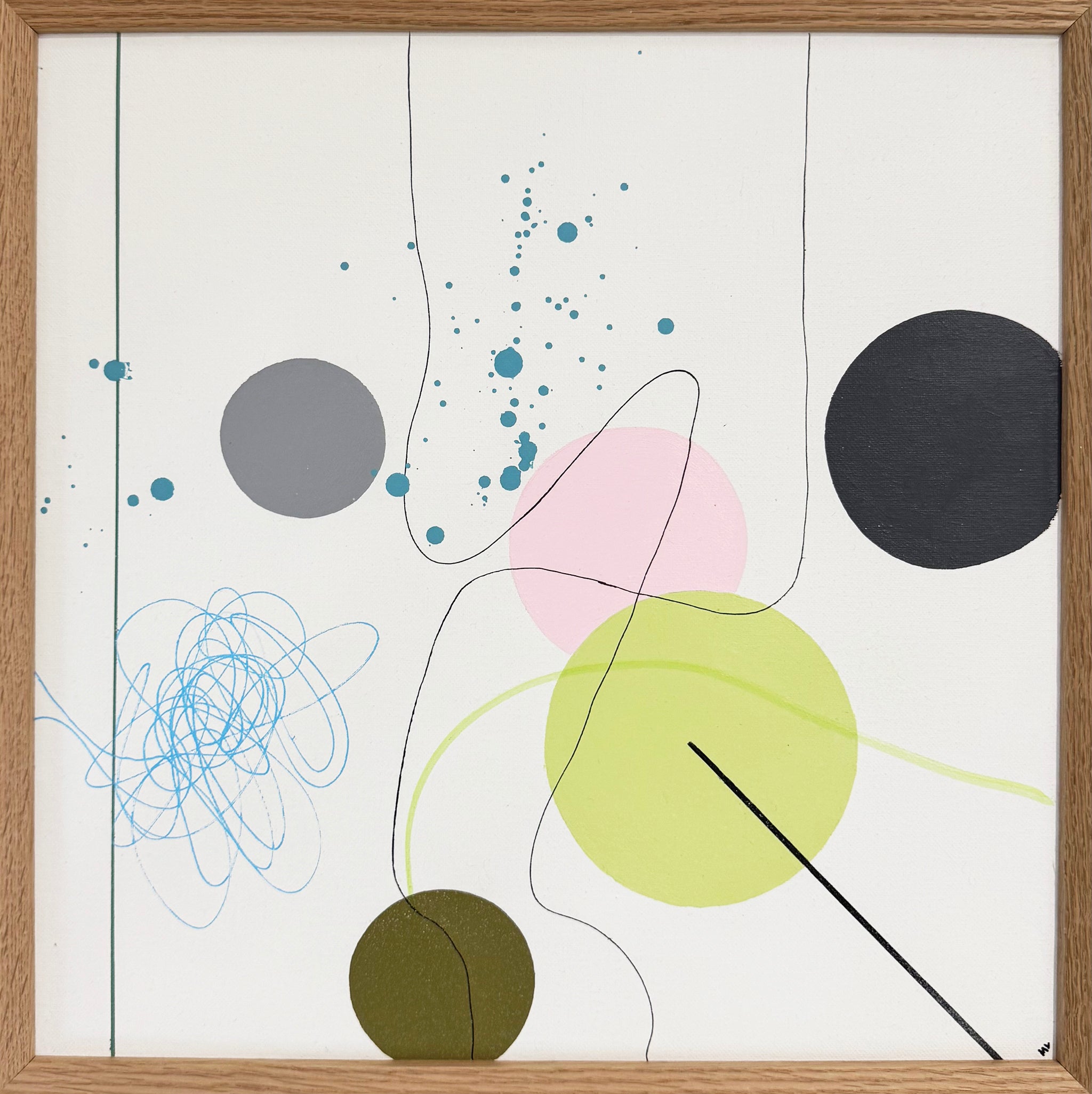 Maleri i ramme 40x40 cm