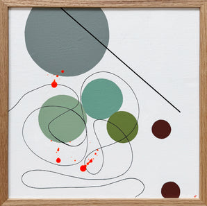 Maleri i ramme 30x30 cm
