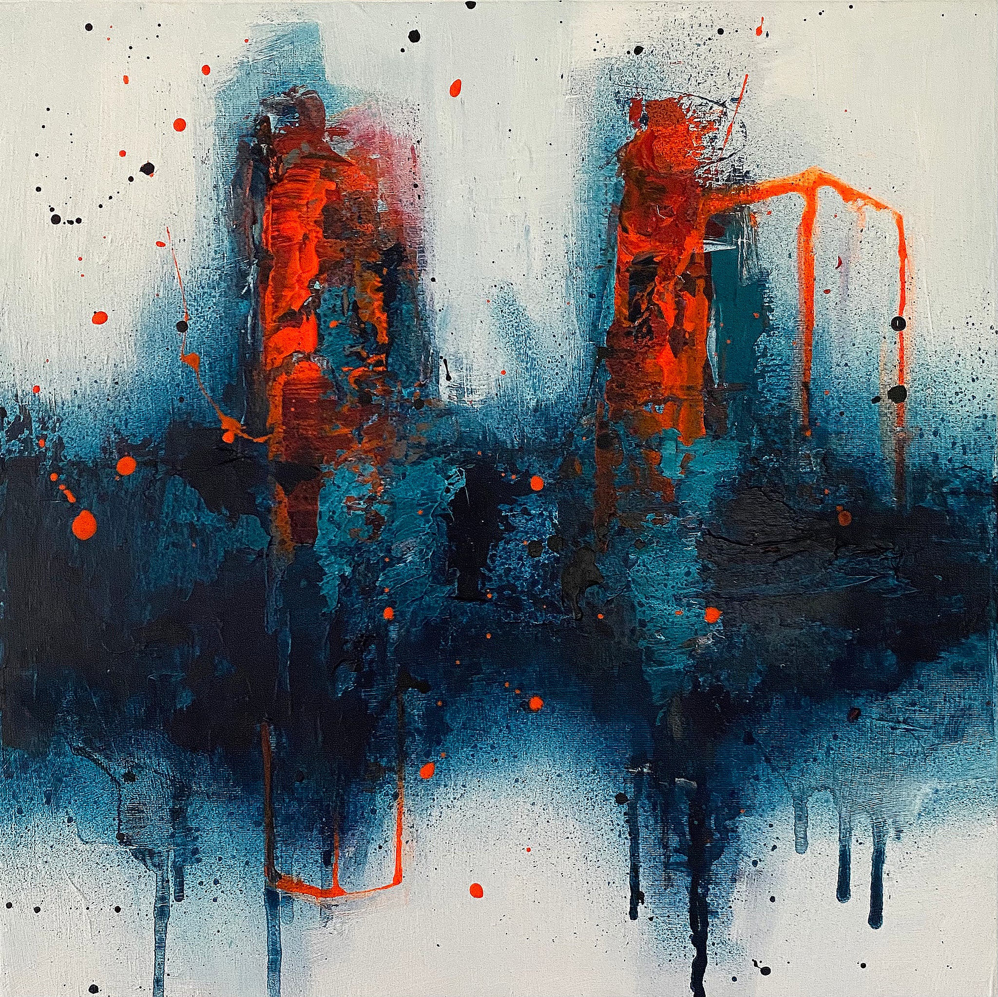 Red towers 40x40 cm